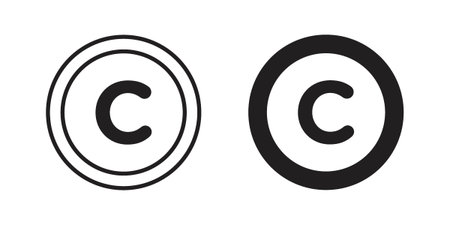Copyright icon suitable symbol. Simple stock illustration stockのイラスト素材