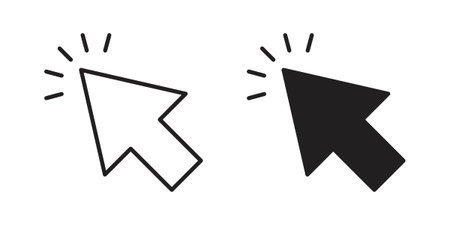 Mouse pointer icon suitable symbol. Simple stock illustration stock