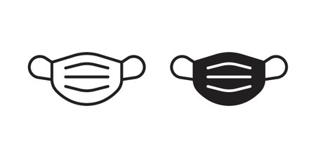 Mask icon suitable symbol. Simple stock illustration stockのイラスト素材