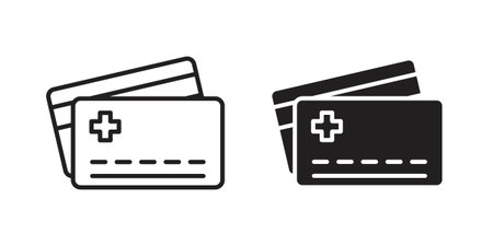 Insurance card icon suitable symbol. Simple stock illustration stockのイラスト素材
