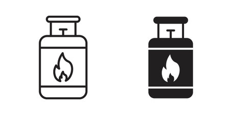 Gas cylinders icon suitable symbol. Simple stock illustration stockのイラスト素材