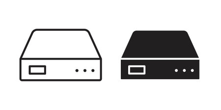 Hard drive icon suitable symbol. Simple stock illustration stockのイラスト素材