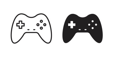 Game controller icon suitable symbol. Simple stock illustration stock
