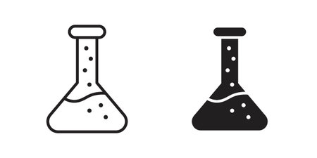 Lab flask icon suitable symbol. Simple stock illustration stockのイラスト素材