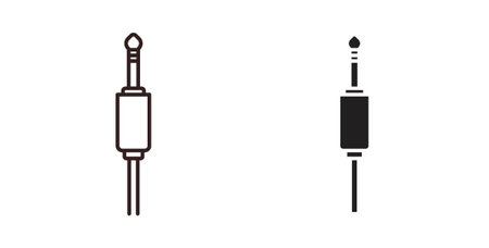 Audio jack icon vector Illustration logo template packのイラスト素材