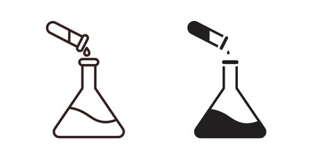 Chemical test icon vector Illustration logo template packのイラスト素材