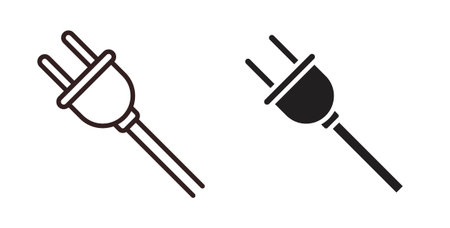 Electrical plug icon vector Illustration logo template packのイラスト素材
