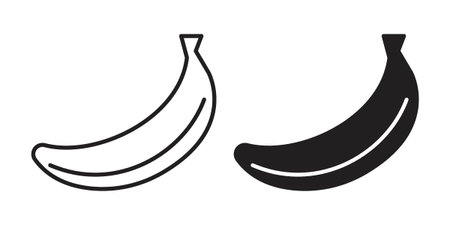 Banana icon symbol vector illustration on white background. Flat design.のイラスト素材