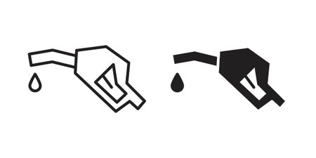 Fuel icon symbol vector illustration on white background. Flat design.のイラスト素材