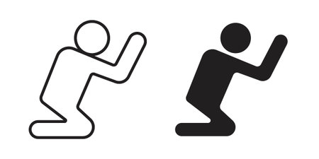 Person Praying icon symbol vector illustration on white background. Flat design.のイラスト素材