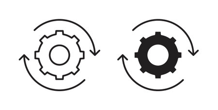 Continuous changes icon Thin Collection. Editable Stroke. Suitable for Websitesのイラスト素材