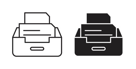 Folder box icon Thin Collection. Editable Stroke. Suitable for Websitesのイラスト素材