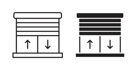 Jalousie icon Thin Collection. Editable Stroke. Suitable for Websitesのイラスト素材