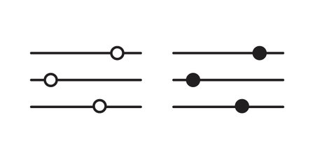 Settings sliders icon Thin Collection. Editable Stroke. Suitable for Websitesのイラスト素材