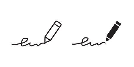 Signature icon Thin Collection. Editable Stroke. Suitable for Websitesのイラスト素材