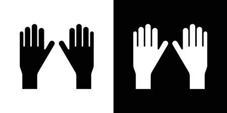 Gloves icons. silhouette icons for ui designsのイラスト素材