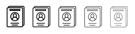 Criminal record icon symbol, logo illustration. Pixel perfect vector graphics