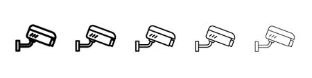 Security camera icon symbol, logo illustration. Pixel perfect vector graphics