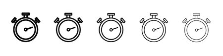 Stopwatch icon symbol, logo illustration. Pixel perfect vector graphics