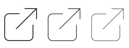 External link icon in modern thin line style. Symbol Sign Graphic