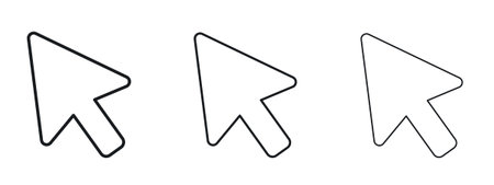 Cursor arrow icon in modern thin line style. Symbol Sign Graphic