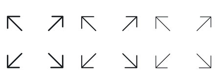 Expand icon in modern thin line style. Symbol Sign Graphic