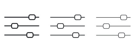 Filter Control icon in modern thin line style. Symbol Sign Graphic