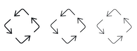 Reuse icon in modern thin line style. Symbol Sign Graphic