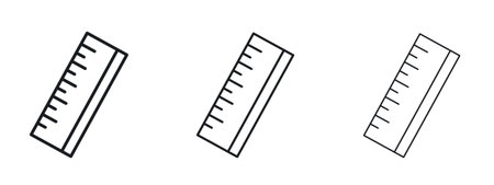Ruler icon in modern thin line style. Symbol Sign Graphicのイラスト素材