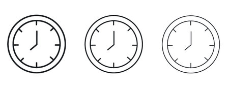 Time icon in modern thin line style. Symbol Sign Graphic
