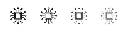 Computer science icon outline vector. outline icons collection.