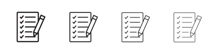 Feedback form icon outline vector. outline icons collection.のイラスト素材