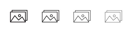 Gallery icon outline vector. outline icons collection.