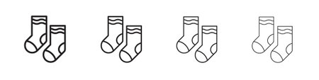 Socks icon outline vector. outline icons collection.