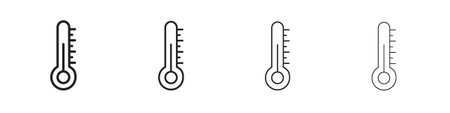 Thermometer icon outline vector. outline icons collection.
