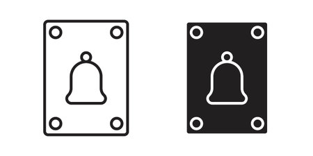 Doorbell icons in trendy flat style. symbol for your web site design, app, UI Vector EPS 10.