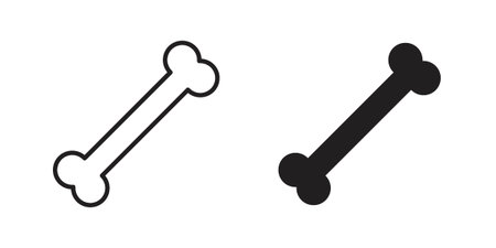 Bones icon set. Linear style. Vector icons