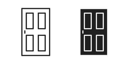 Door icon illustration isolated on White background, Vector icon Eps10.のイラスト素材
