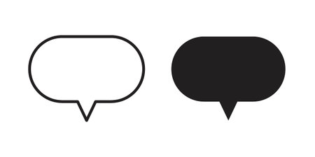 Speech bubble icon illustration isolated on White background, Vector icon Eps10.のイラスト素材