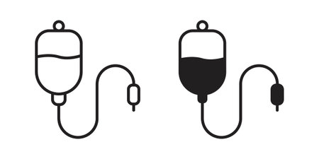 Intravenous icon. Simple outline style concept. Thin line vector illustration.のイラスト素材