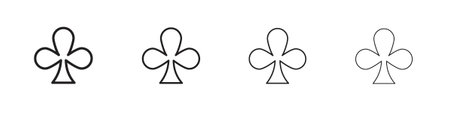 Club icons set. Set of line vector icon with editable stroke