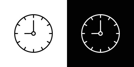 Clock nine icon logo. symbol vector set.