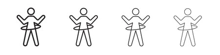People Hula hop icon concept. editable vector trendy illustrations.