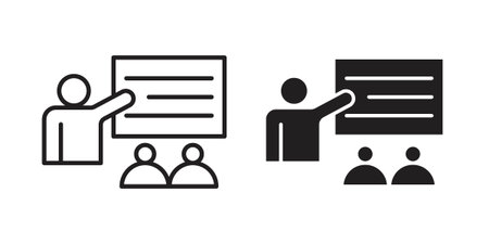 Training icon vector illustrations. vector glyph flat iconsのイラスト素材