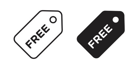 Free tag icons for website design and development, app development. EPS10のイラスト素材