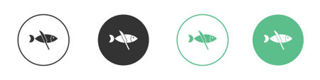 Fish and a knife icon for web design, templates, infographics and more