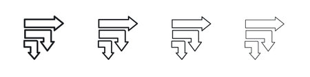 Diagram sankey icon Vector Pictogram for Web and App in Outline Style