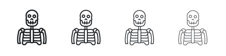 Skeleton icon Vector Pictogram for Web and App in Outline Style