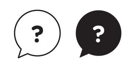 Interrogation icon vector illustration designs pack. EPS10