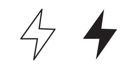 Thunder bolt icon vector illustration designs pack. EPS10